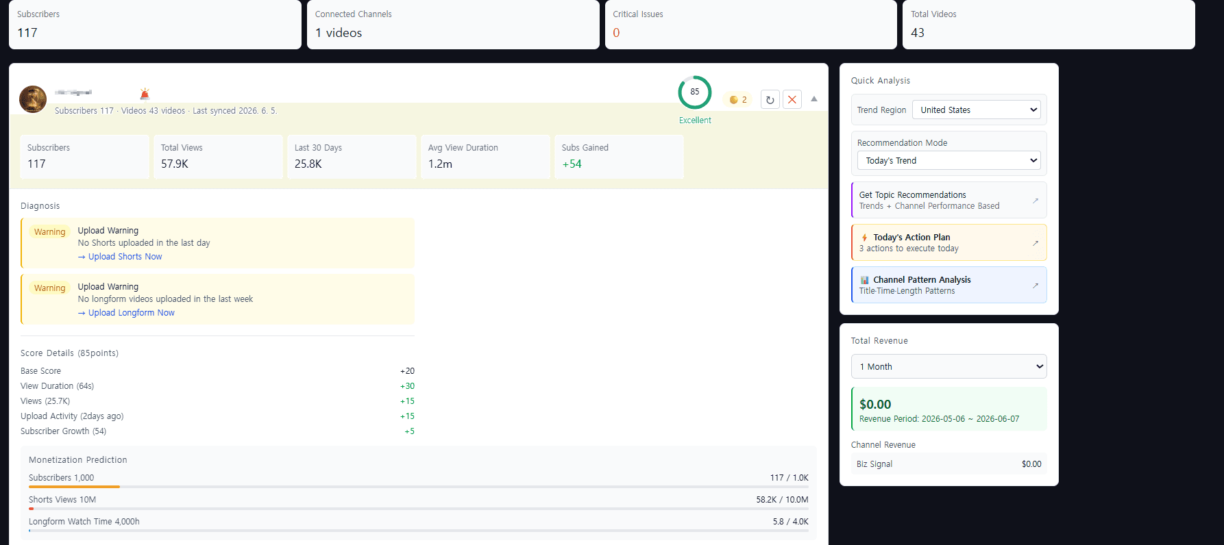 Dashboard Screenshot 1